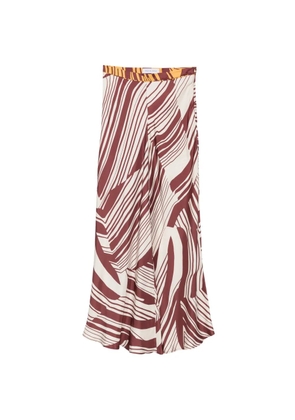 Raquel Diniz Valerie abstract-print skirt - Brown
