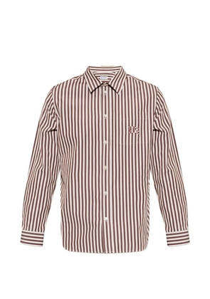 Burberry striped button-down cotton shirt - Brown