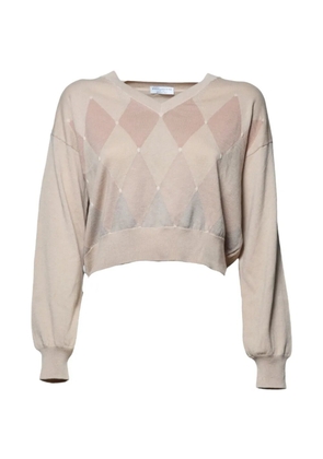 Ballantyne argyle-intarsia sweater - Pink