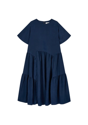TOMBOY asymmetric tiered A-line dress - Blue
