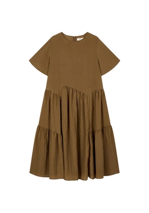 TOMBOY asymmetric tiered A-line dress - Neutrals