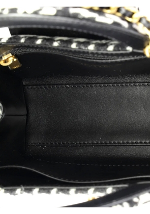 CHANEL Pre-Owned Kelly Top Handle Shopping Bag Quilted Houndstooth Tweed Mini crossbody bag - Black