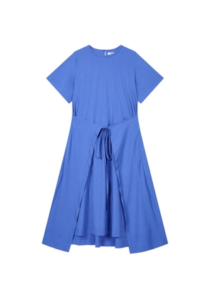 TOMBOY wrap-front short-sleeve midi dress - Blue