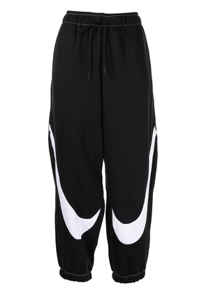 Nike Swoosh logo-print track trousers - Black