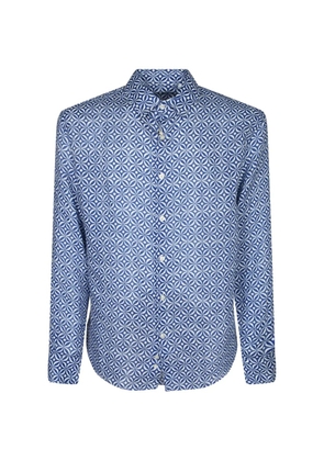 PENINSULA SWIMWEAR Asinara geometric-print shirt - Blue