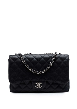 CHANEL Pre-Owned 2009-2010 Jumbo Classic Caviar Single Flap shoulder bag - Black