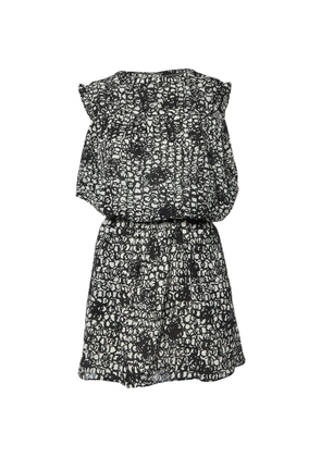 Balenciaga Pre-Owned abstract-print silk mini dress - Black