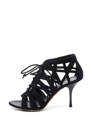 Giuseppe Zanotti Vintage cut-out lace-up sandals - Black