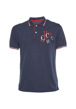 Carolina Herrera Vintage logo-embroidered polo shirt - Blue