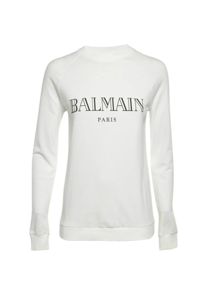 Balmain Pre-Owned logo-print sweater - White
