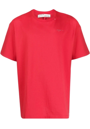 Off-White unfinished short-sleeve tee - Red