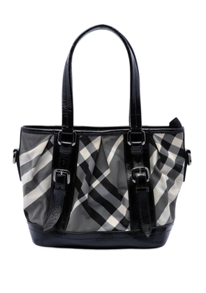 Burberry Pre-Owned 2000-2017 Beat Check Nylon Lowry satchel - Black