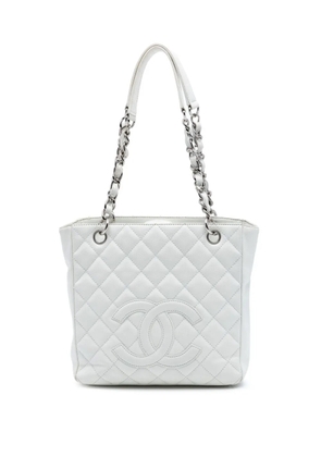 CHANEL Pre-Owned 2009-2010 Caviar Petite Shopping tote bag - White