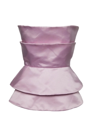 Emporio Armani Pre-Owned tiered strapless top - Purple