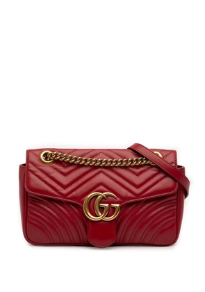 Gucci Pre-Owned 2016-2026 Medium GG Marmont Matelasse Leather shoulder bag - Red