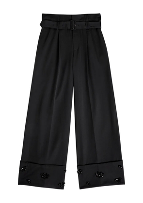 Simone Rocha embellished belted trousers - Black