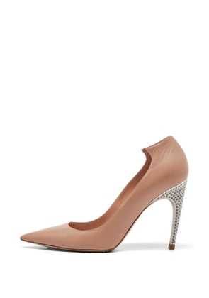 Christian Dior Pre-Owned crystal-embellished pointed-toe pumps - Neutrals