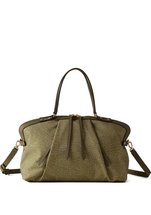 Borbonese medium Frame print tote bag - Green