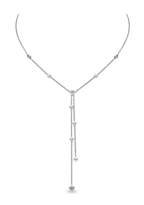 Yoko London 18kt white gold diamond pearl Trend necklace - Silver