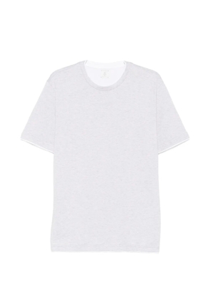 Eleventy layered-trim round-neck T-shirt - Grey