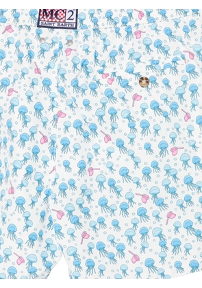 MC2 Saint Barth Lighting Micro Fantasy jellyfish-print swim shorts - White