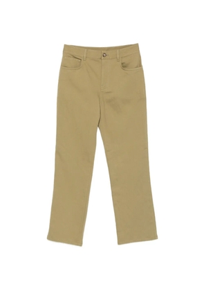 MOSCHINO JEANS logo-patch trousers - Green