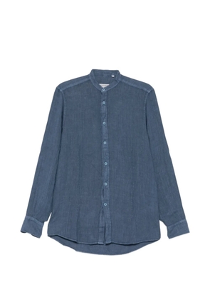 Daniele Alessandrini band-collar long-sleeve shirt - Blue