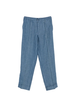 Romeo Gigli Pre-Owned 1990s striped drawstring trousers - Blue