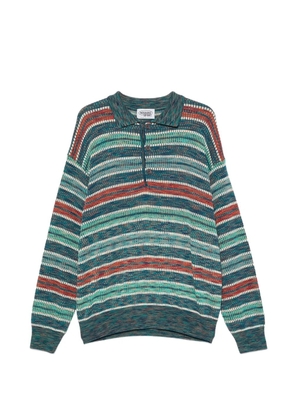 Missoni Pre-Owned 1990s striped knit polo shirt - Green