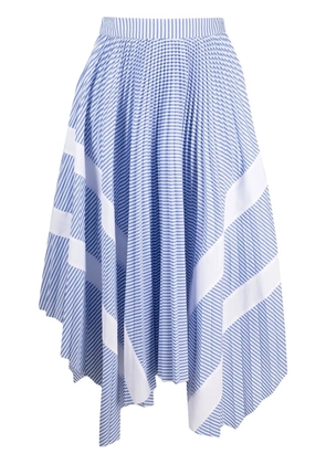 Palm Angels pinstriped asymmetric skirt - Blue