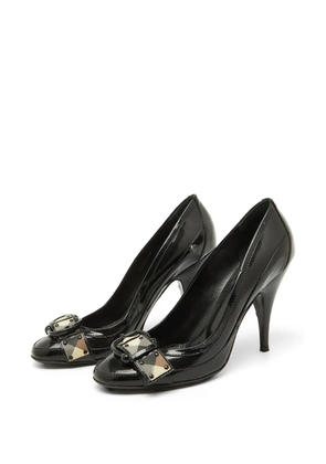 Burberry Pre-Owned buckle-detail patent-leather pumps - Black