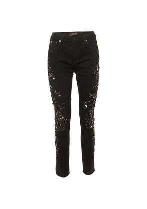 Roberto Cavalli Vintage sequin-embellished jeans - Black