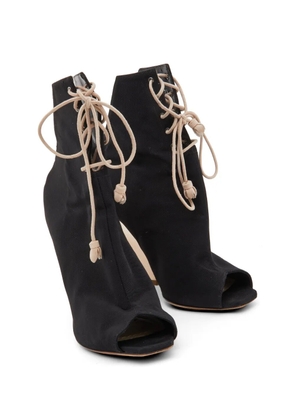 Christian Dior Pre-Owned open-toe lace-up ankle boots - Black