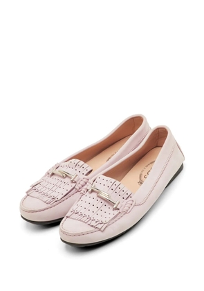 Tod's fringe-detail loafers - Pink