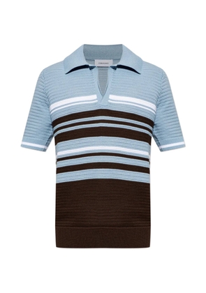Ferragamo striped knit T-shirt - Blue