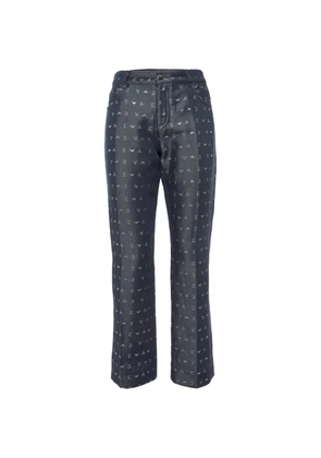 Emporio Armani Pre-Owned J45 logo-print jeans - Blue