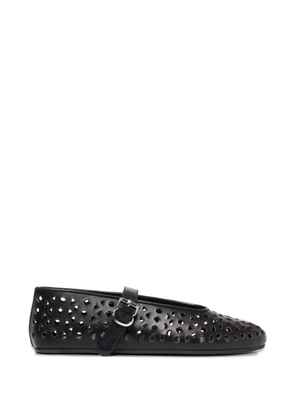 Scarosso Evelyn perforated ballet flats - Black