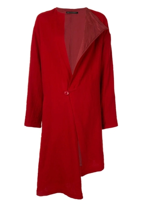 Y's asymmetric coat - Red