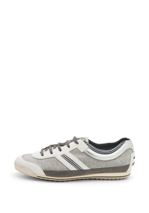 Tod's Vintage leather-trim sneakers - Grey