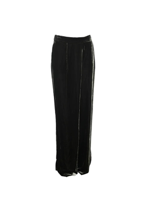 Sportmax Vintage velvet palazzo pants - Green