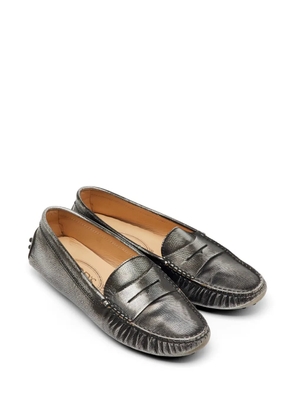Tod's Vintage Penny leather loafers - Silver