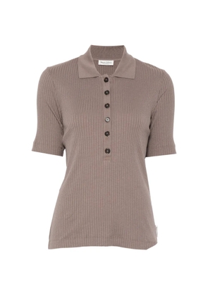 Marc O'Polo ribbed-knit polo shirt - Brown