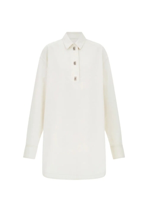 Ferragamo cotton and silk shirt dress - White
