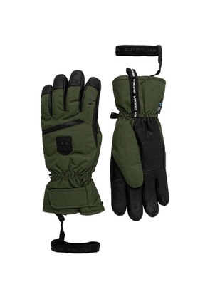 Viking Lars leather-panelled logo-patch ski gloves - Green