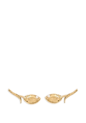 ERDEM Bloom pearl-embellished earrings - Gold