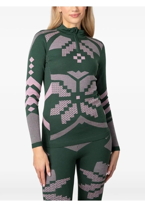 Kari Traa jacquard-knit half-zip top - Green
