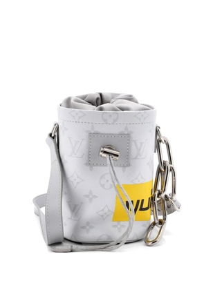 Louis Vuitton Pre-Owned Chalk Nano Bag Limited Edition Logo Story Monogram Canvas bucket bag - Grey