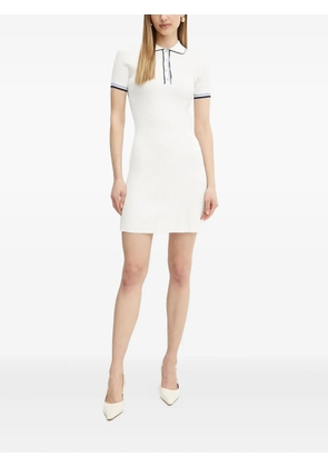 GUESS USA ribbed polo mini dress - White