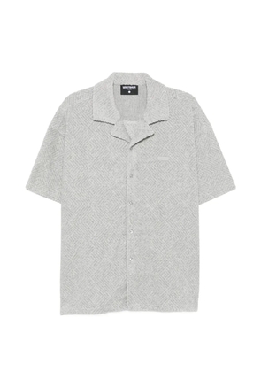 WRSTBHVR Fred geometric-patterned camp-collar shirt - Grey