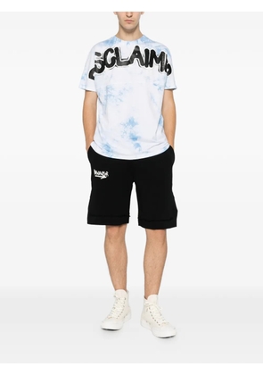 DISCLAIMER tie-dye logo-print T-shirt - White